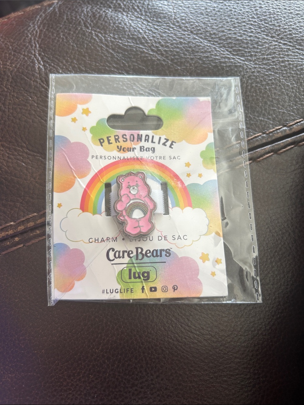 Care Bears Pink Rainbow Charm Bag Accessory